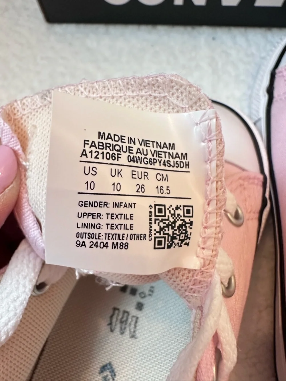 Converse Kids Pink Canvas Sneakers